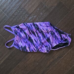 TYR Women's Standard Durafast Elite Diamondfit Swimsuit, Purple/Black